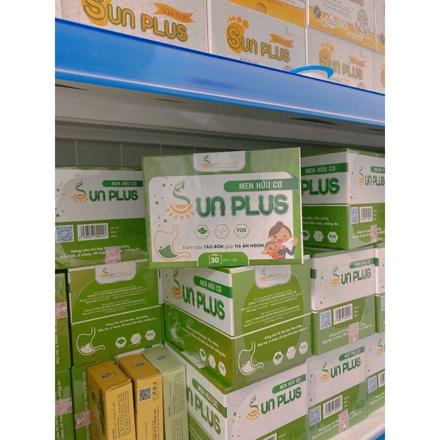 Men hữu cơ Sunplus (men sống hữu cơ Sun plus) trẻ ăn ngon hết táo bón