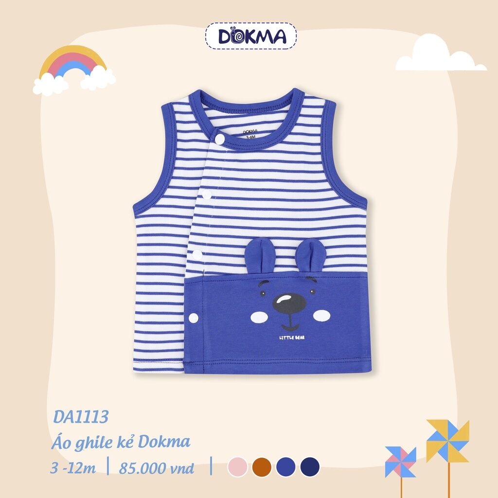 Áo gile kẻ Dokma 1-12M DA1113