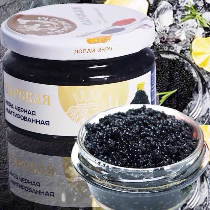 Trứng cá tầm Đen 220g hàng nga Air