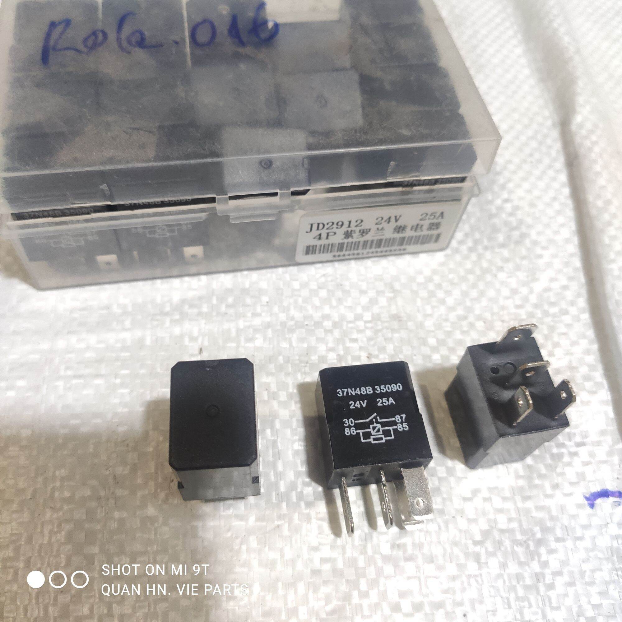 Rơ le 4 chân 24v 25a jd2912 hàng ngon giá thợ. role 4 chân 24v 25a, rờ le 4 chân...vie parts