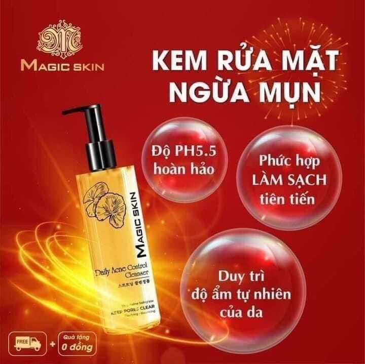 Kem rửa mặt ngừa mụn magic skin