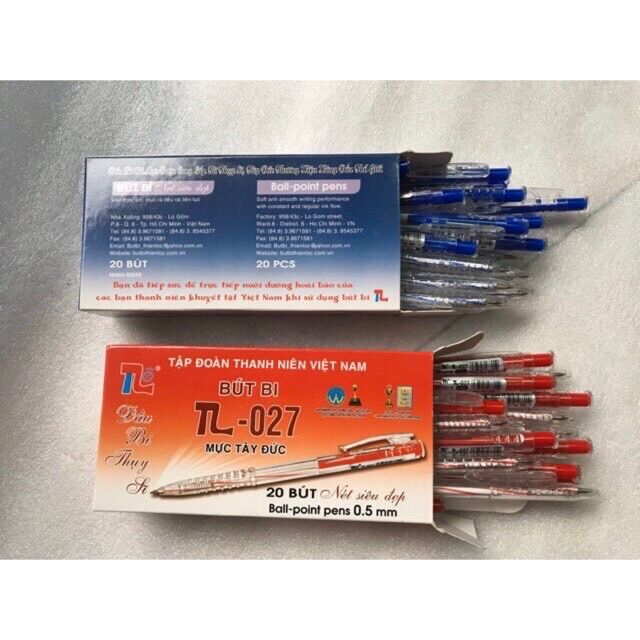💥 set 10 cây bút bi nét nhỏ, thiên lộc