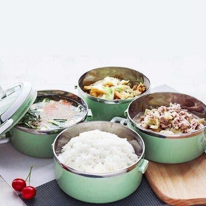 Cặp lồng lúa mạch giữ nhiệt 4 tầng ruột inox  T.H shop