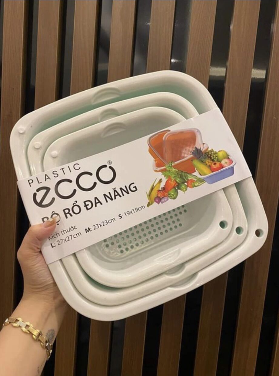 (💥HÀNG CAO CẤP💥) Bộ rổ 6 món kèm chậu nhựa cao cấp đựng đồ ECCO