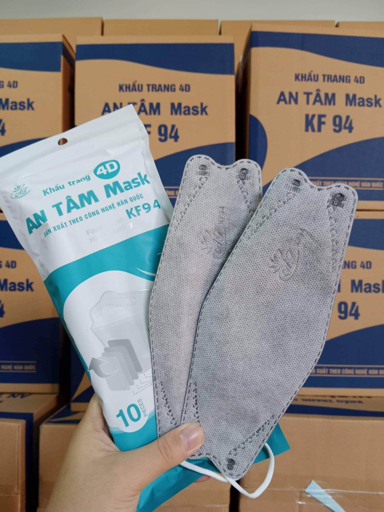 Khẩu Trang Kf94 An Tâm(1thùng 300c hàng kháng khuẩn cao cấp)
