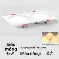 SHIYINBEIBI | Đèn Led Âm Trần Hình Chữ Nhật Đôi Mỏng
