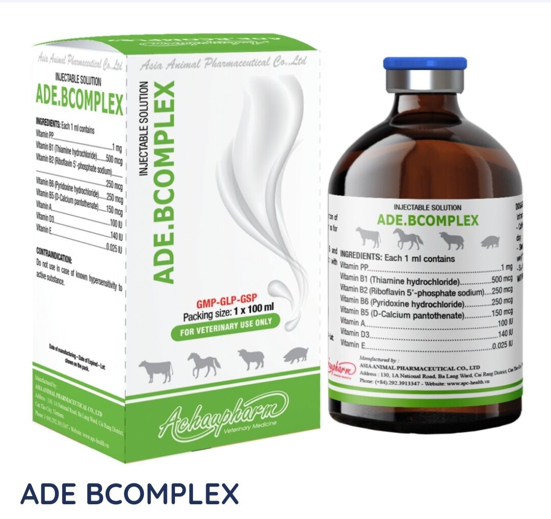Ade-bcomplex 100ml bồi bổ cơ thể cho vật nuôi