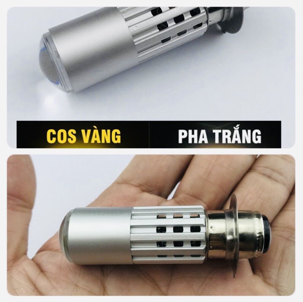 Đèn M5 cao cấp 2 chế độ sáng vàng và trắng cho xe đời cũ - bộ 2 bóng