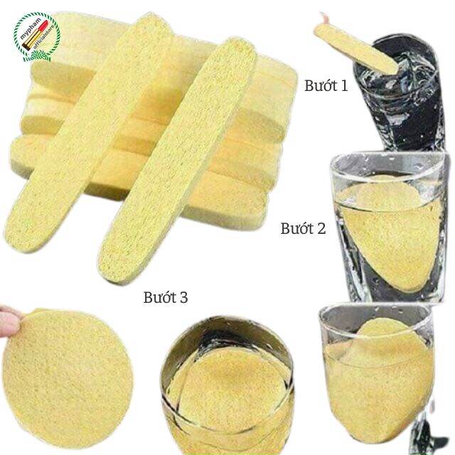 Bông Mút Nở Bọt Biển. Rữa Mặt, 1 Bịt 12 Miếng