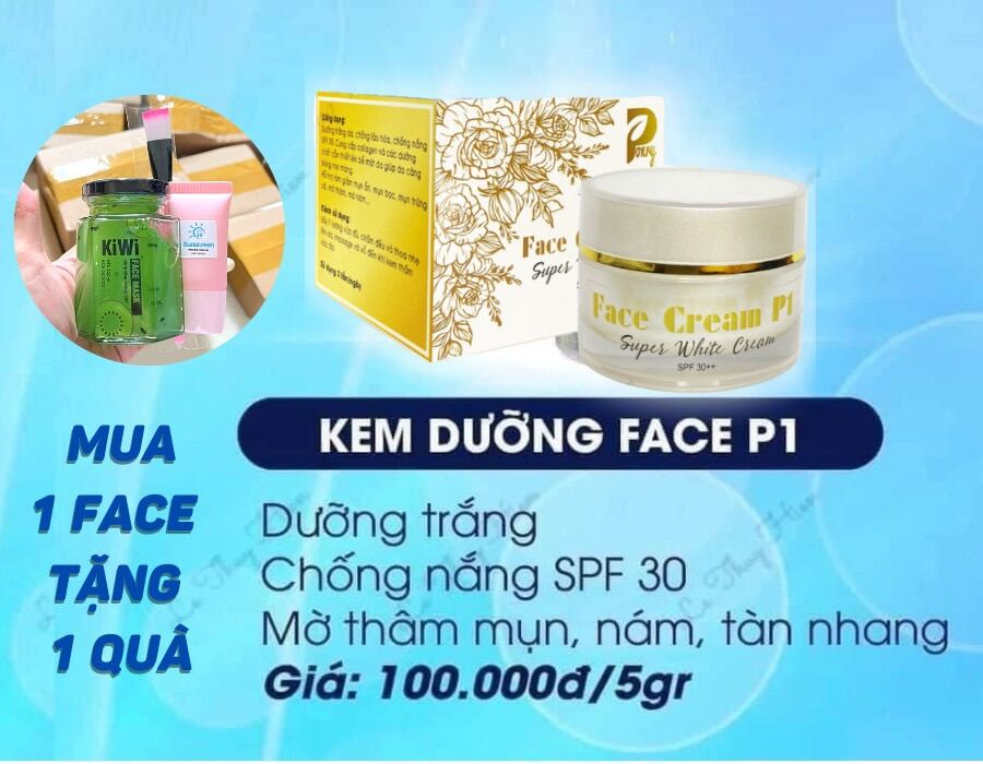 [HCM]Kem face P1 chính hãng Ponry hủ 5 Gram (Kèm quà tặng)