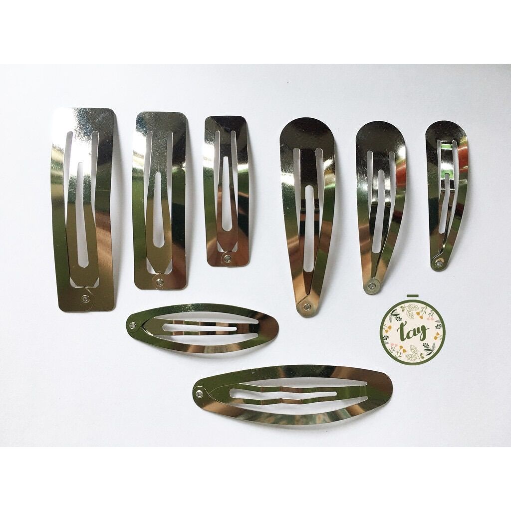 Set 10 phôi kẹp tóc elip dày dặn / phụ kiện tóc - diy - handmade