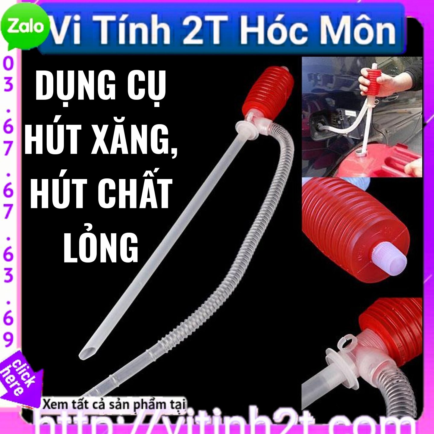 Dụng cụ hút xăng dầu chất lỏng bơm hút
