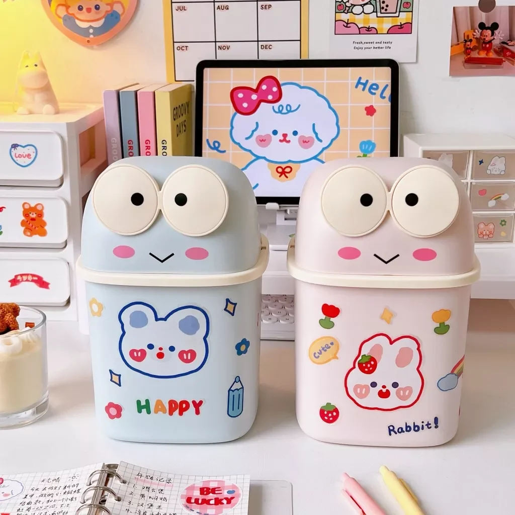 Thùng rác mini để bàn hình con ếch siêu cute