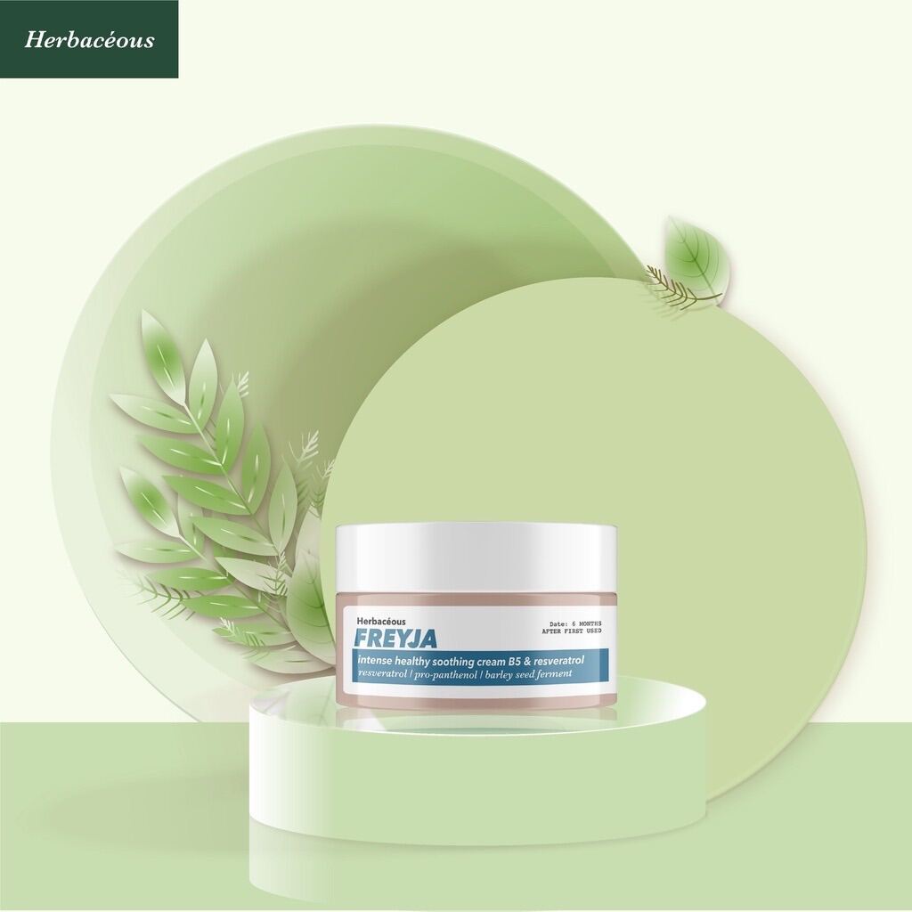Kem Dưỡng Ẩm Freyja HERBACEOUS Phục Hồi Cấp Ẩm Dưỡng Trắng Da Chắc Khỏe 30g