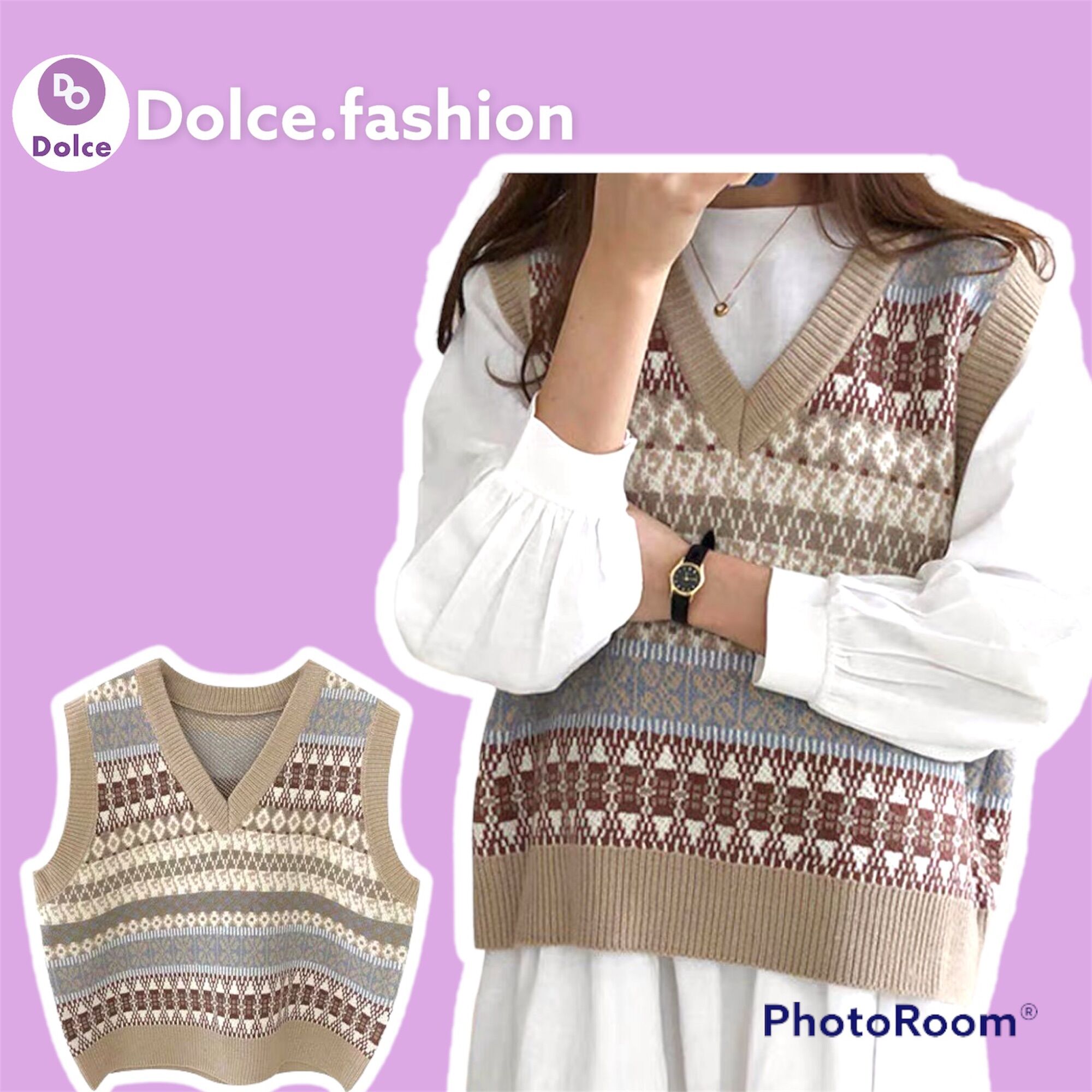 Áo gile len thổ cẩm siêu yêu Dolce