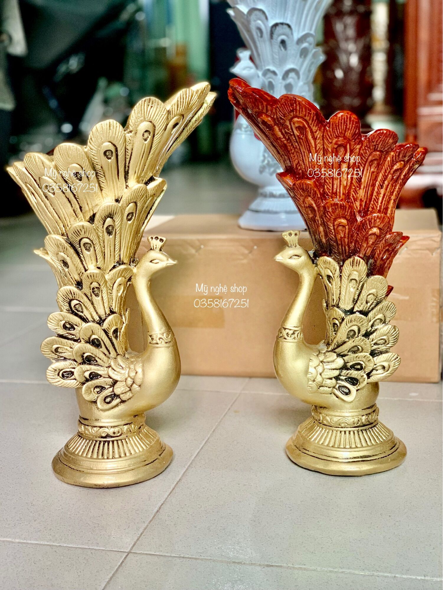 Peacock 4, Peacock style, composite vase