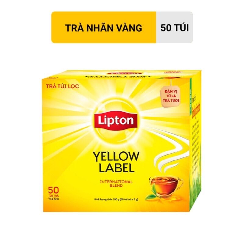 Trà túi lọc Lipton nhãn vàng