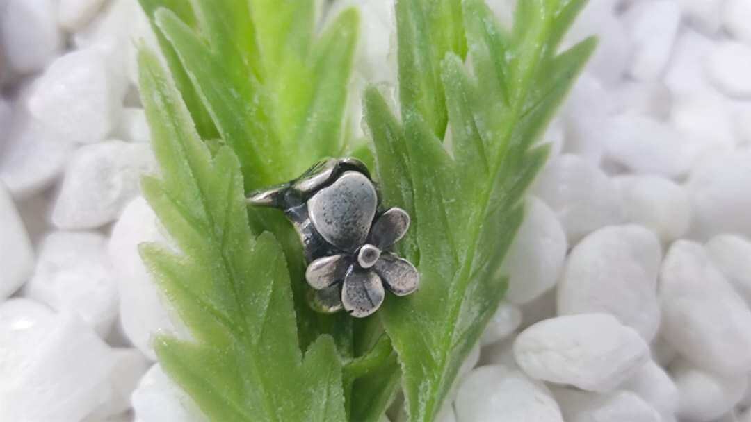GauBee Charm bạc 925 hoa violet tb tháng 2