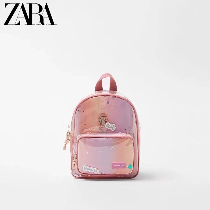 Balo hồng phản quang zara cho bé