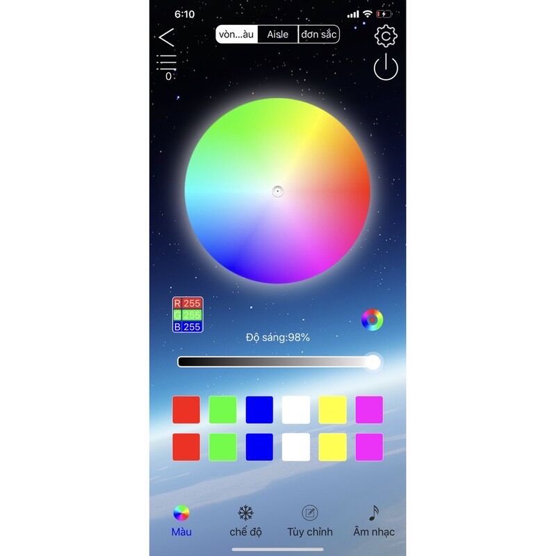 Mắt Quỷ DE Đổi Màu App Smart Phone Loại Cao Cấp