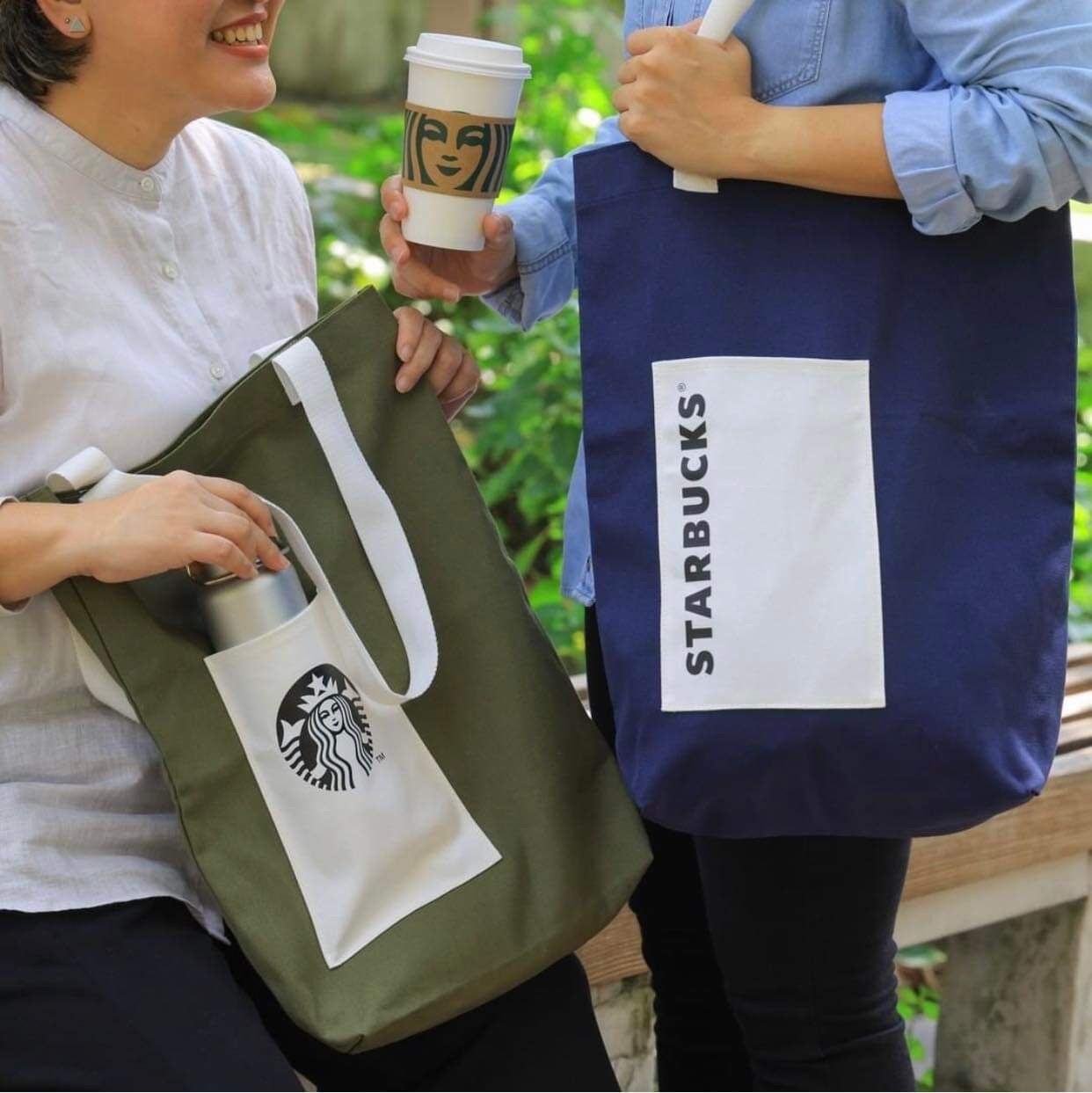 |chính hãng| túi tote starbucks hoạ tiết classic