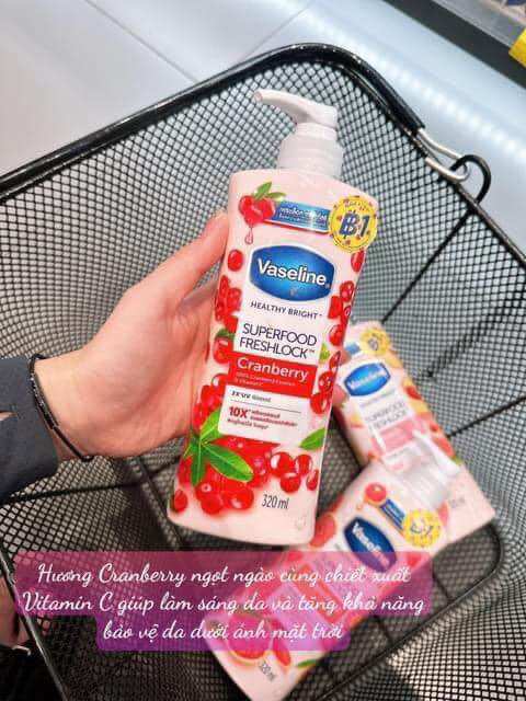 Sữa dưỡng thể vaseline superfood  320ml thái lan