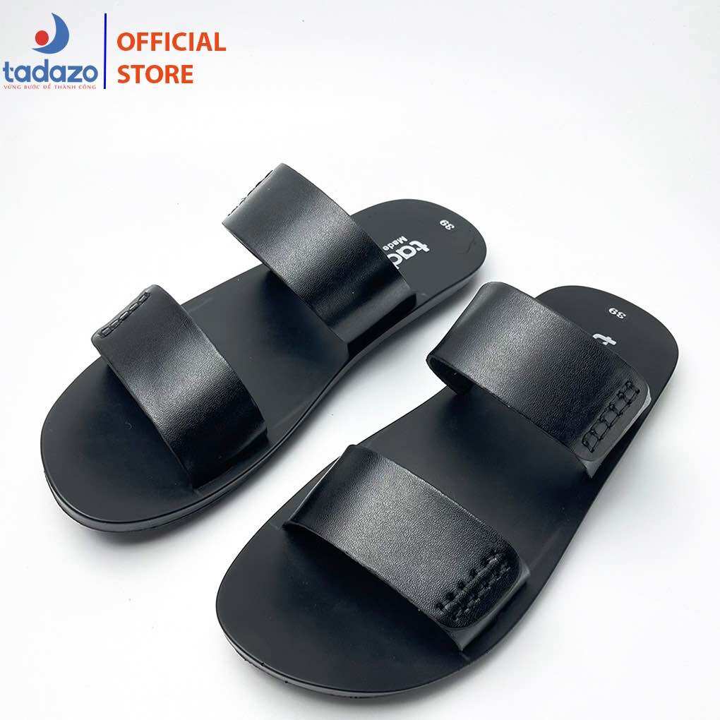 Dép Sandal nam cao cấp, hai quai nam, dép da quai ngang nam Tadazo TD038