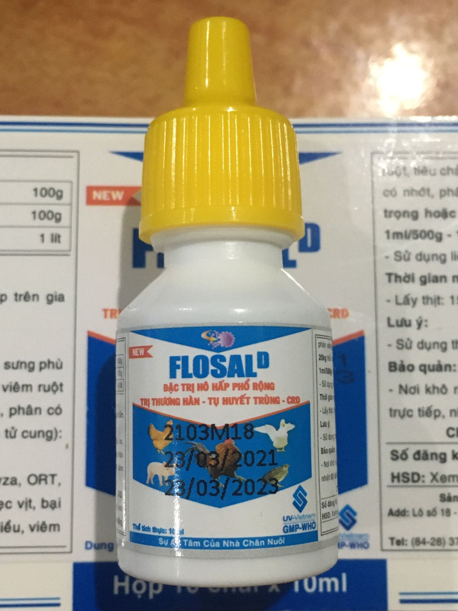 Flosal 10ml thuốc gà đá trị khò khè, sổ mũi.