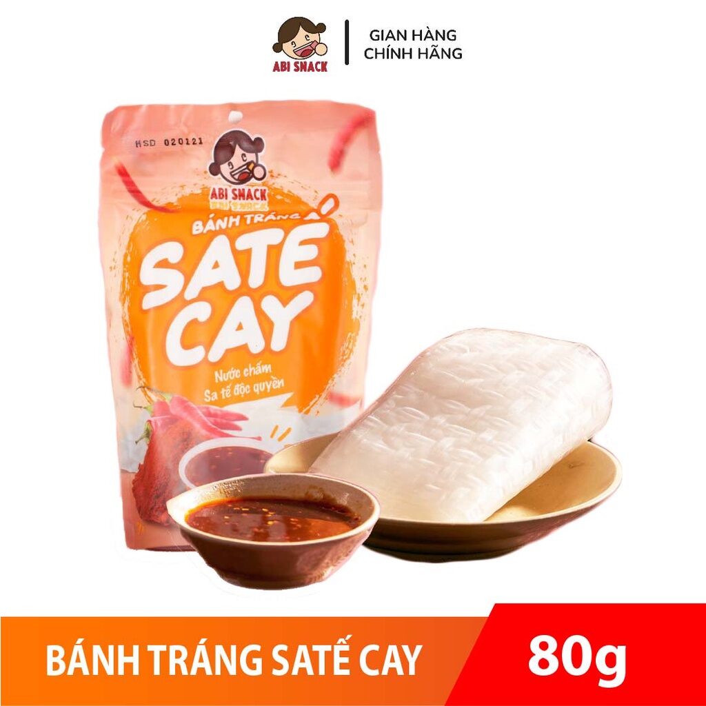Bánh tráng satế cay abi snack