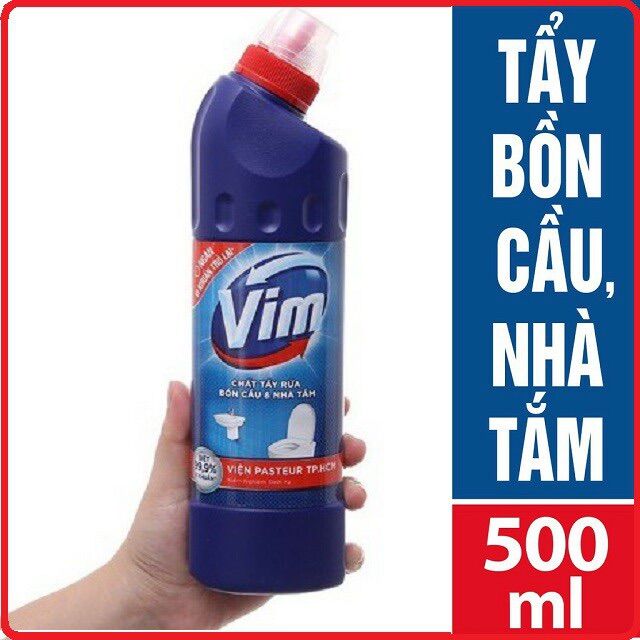Nước tẩy bồn cầu & nhà tắm Vim vệ sinh xanh biển 500ml