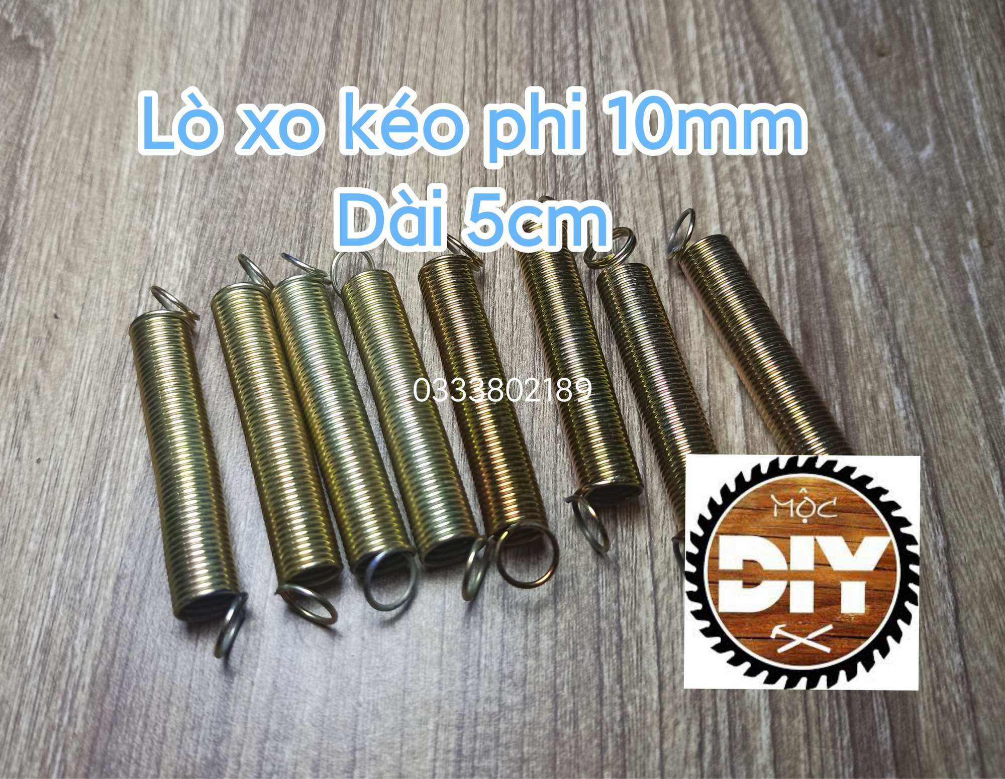Lò xo kéo phi 10 dài 50mm, sợi 1mm