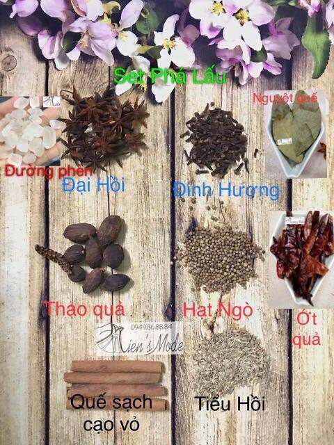 Set gia vị Phá Lấu Hồng Kông (tặng túi lọc)