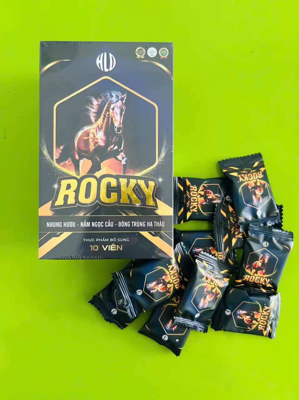 5 viên Kẹo Rockey - Hương Cafe, Ngọt Nhẹ Chính Hãng Hộp 10 Viên