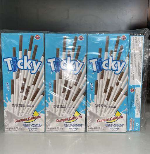 Bánh que Ticky/Bobby vị kem sữa (13 hộp/bịch)