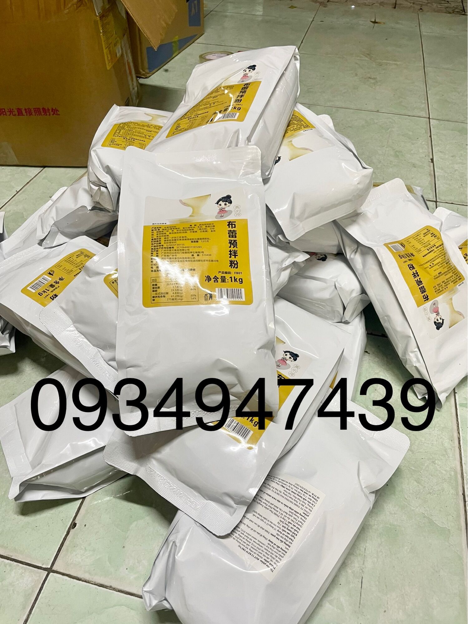 Bột kem trứng nướng cô gái