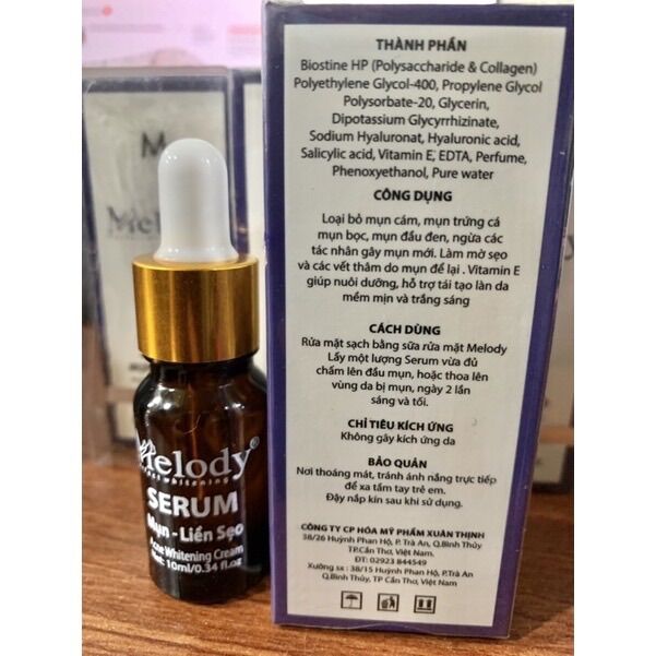Serum melody hết mụn -liền sẹo chai 10ml (chính hãng-giá sỉ)