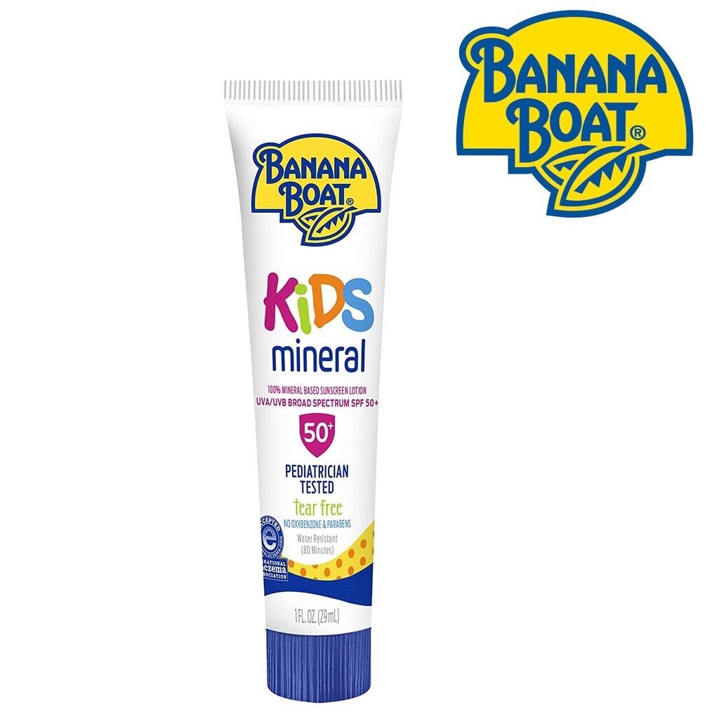 [Hcm]Kem Chống Nắng Trẻ Em Banana Boat Kids Mineral Sunscreen Lotion Spf 50+ - 29Ml