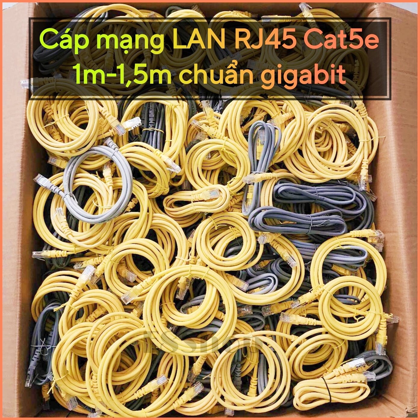 Cáp mạng LAN RJ45 Cat5e đúc máy chuẩn gigabit 1m 12m 15m dây nhảy LAN cáp mạng ngắn dây mạng LAN (gi