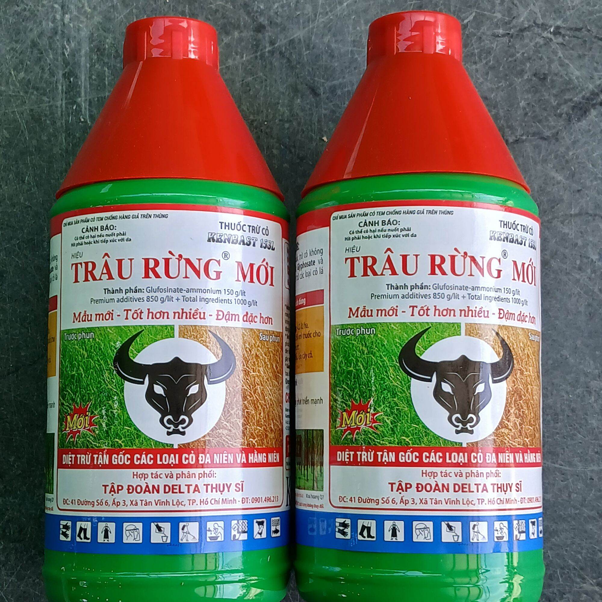THUỐC TRỪ CỎ TRÂU RỪNG MỚI thành phần: Glufosinate-ammonium 150g/l premium addictives 850g/l + total