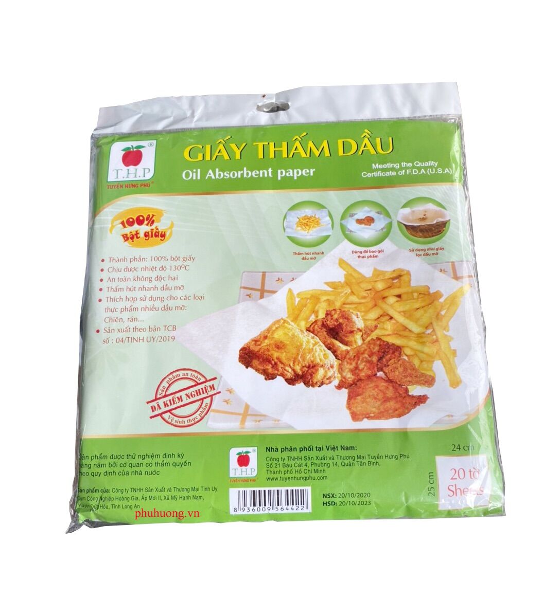 Giấy thấm dầu THP (20 tờ)