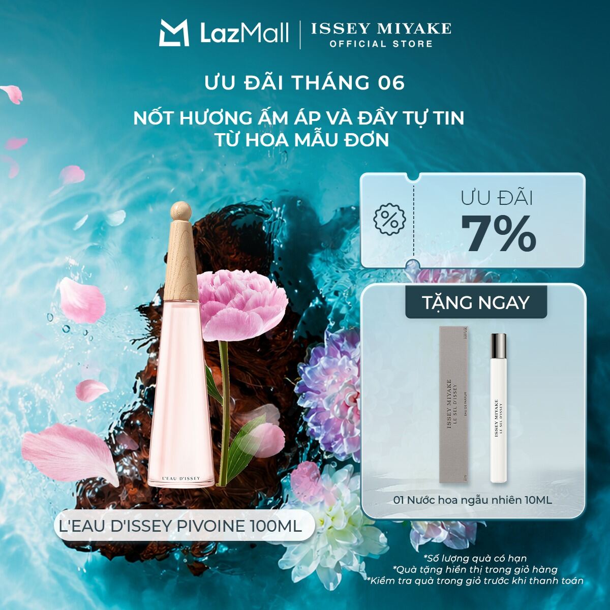 Nước hoa nữ Issey Miyake L’Eau d’Issey Pivoine Eau de Toilette Intense 100ml