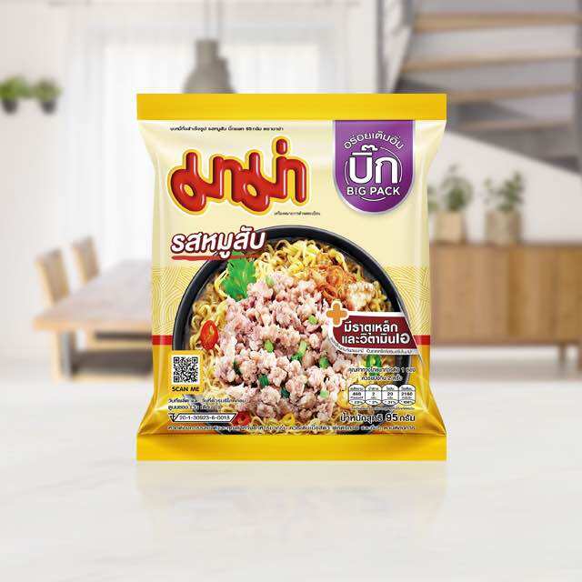 MÌ MAMA THÁI LAN CÁC LOẠI GÓI 95G(Thịt Bằm-Tomyum-Lẩu Thái)-THÙNG 24 GÓI