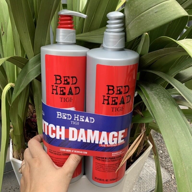 Bộ dầu gội xả phục hồi tóc tigi bed head unban antidotes resurection 970mlx2
