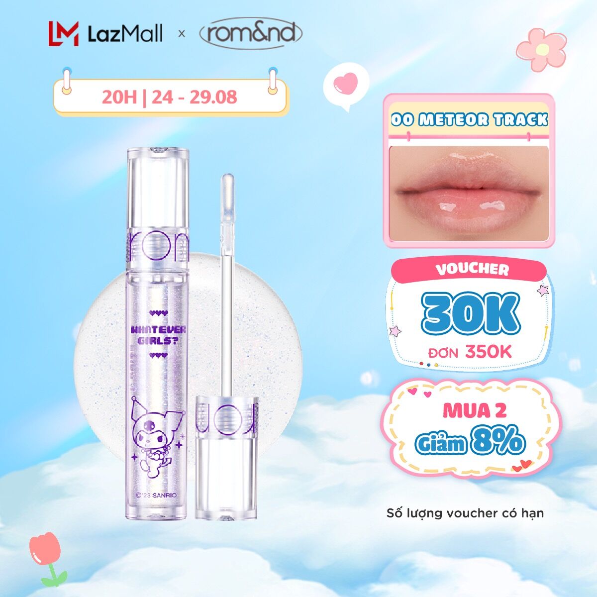 Son tint bóng kuromi glasting water gloss