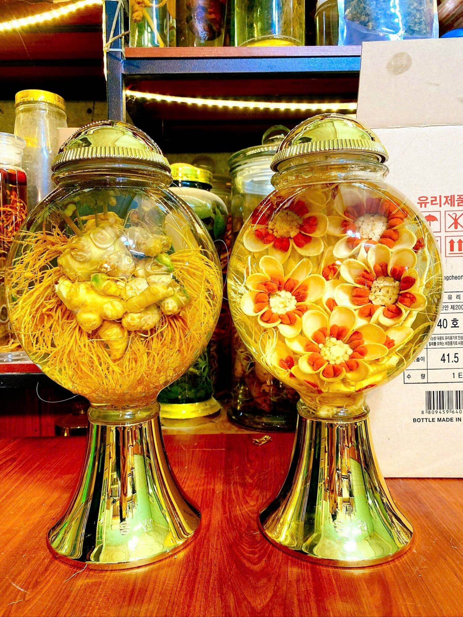 Combo 2 bình 5 lít Sâm ngọc linh và Sâm hàn kết hoa