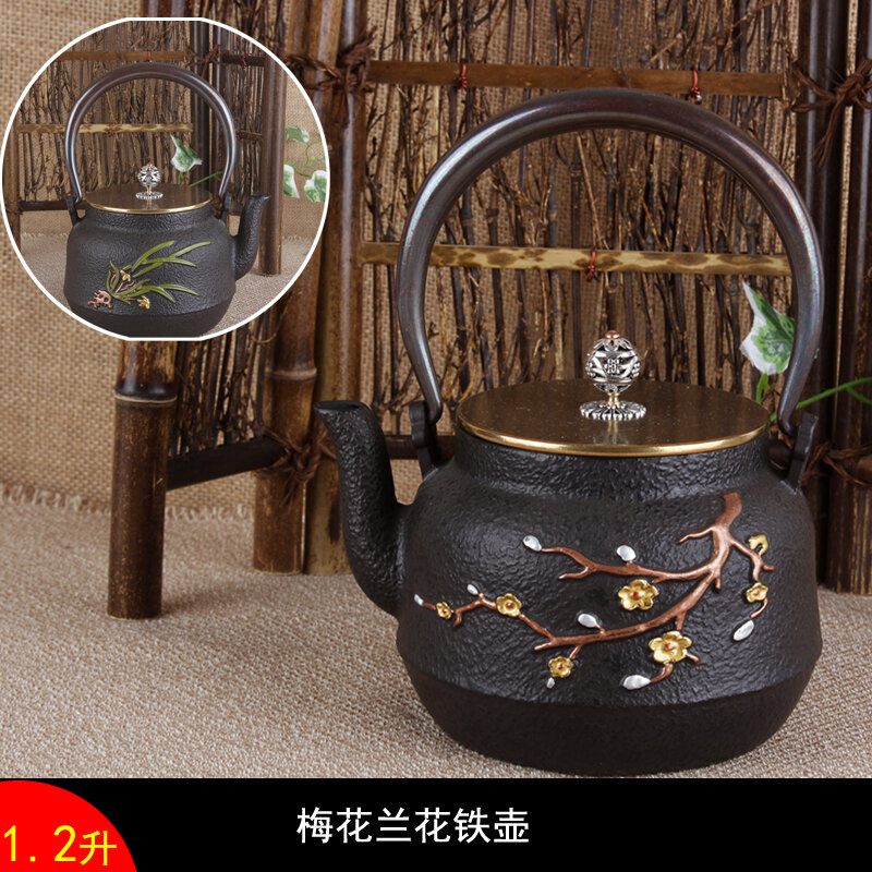 Ấm sắt nhật bản ấm gang ấm trà sắt không tráng dụng cụ uống trà gang nhập khẩu nam bộ ấm sắt nấu trà đun nước