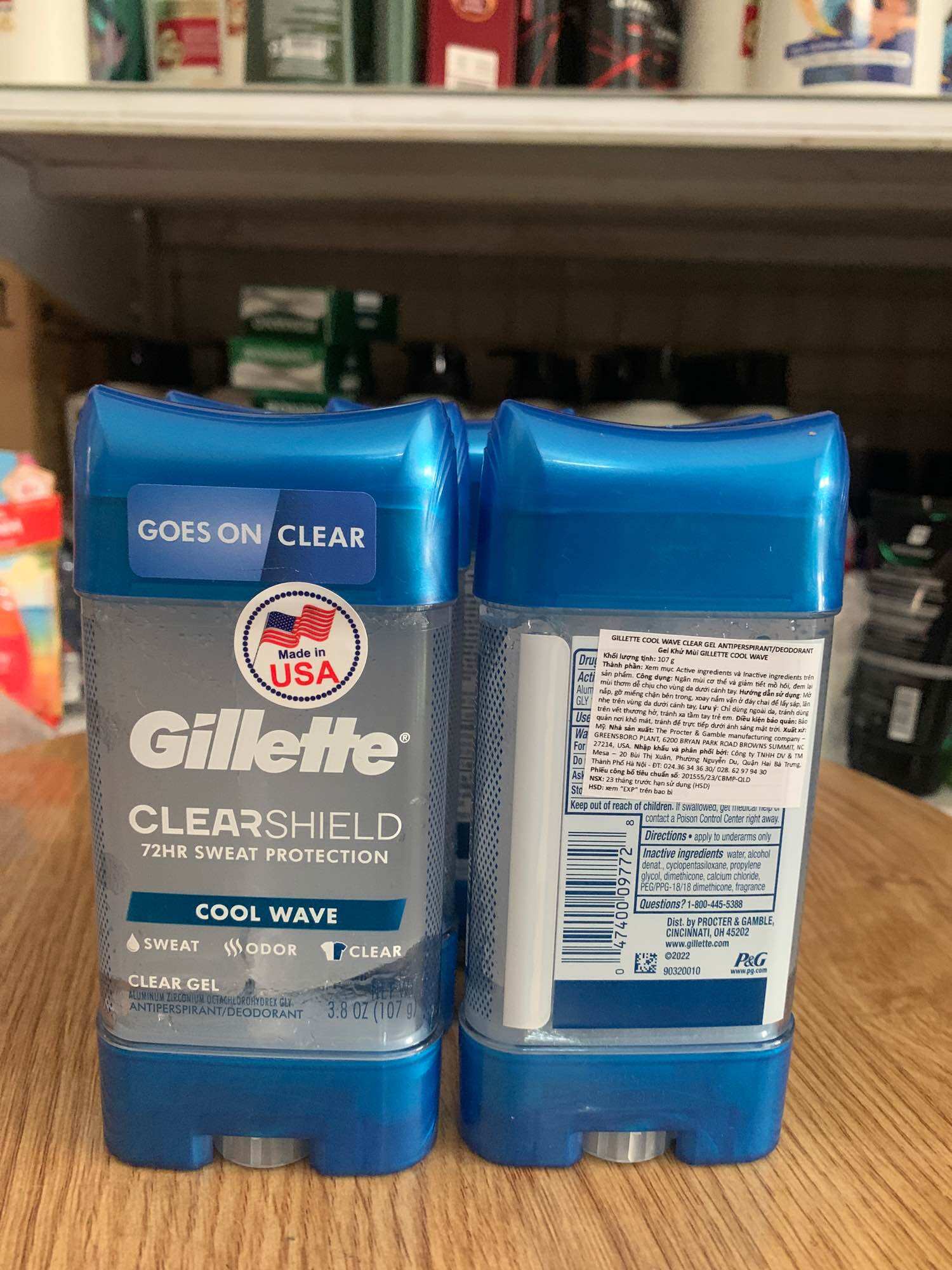 (USA 107g) Lăn Khử Mùi Gillette Clear Gel 107g