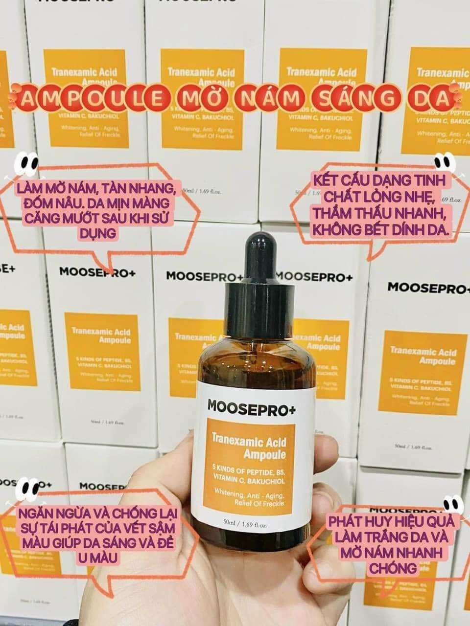 Serum Moose Giúp Trắng Da Mờ Nám,Cấp Ẩm,Tái Tạo Làn Da