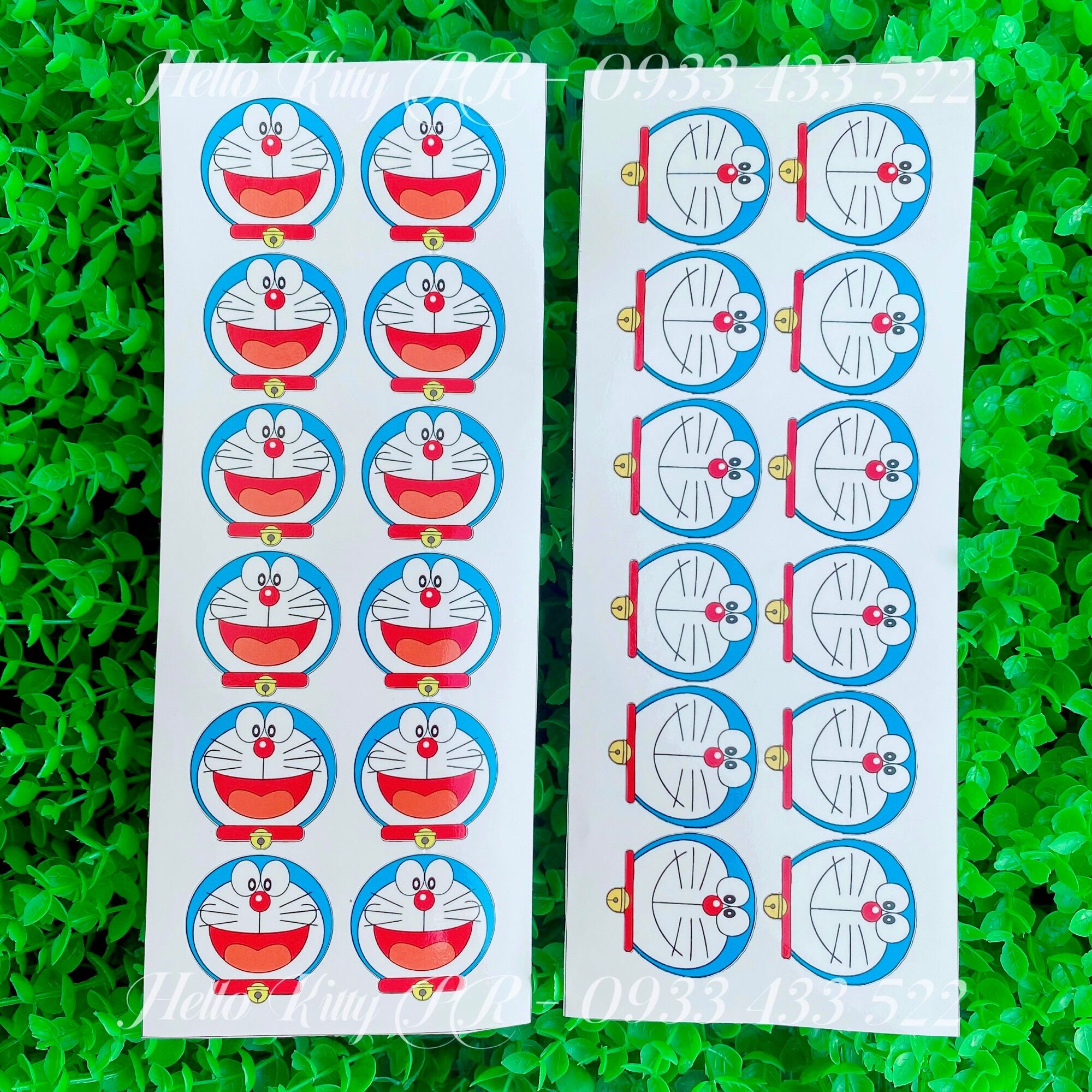 Decal dán trang trí ( dán điện thoại, nón bảo hiểm, dán xe, ổ điện ) Hello Kitty - Doremon Doraemon