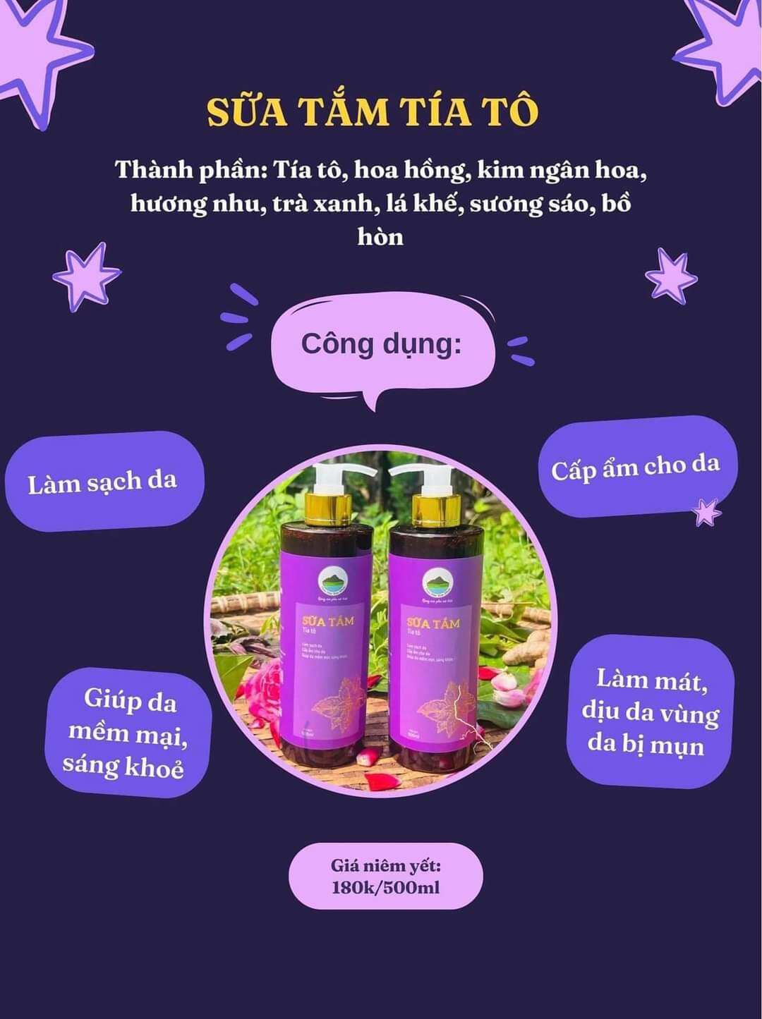 Sữa tắm tía tô